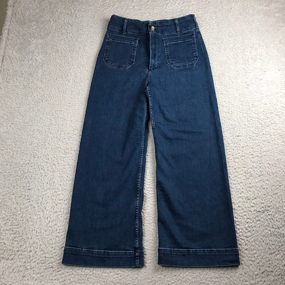 Maeve Dark Blue Wide-Leg Jeans